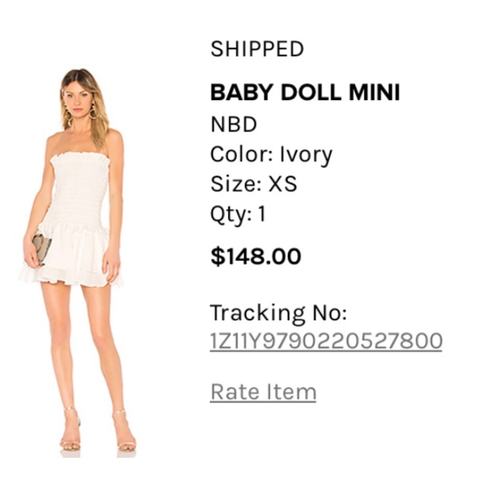 White babydoll NBD dress